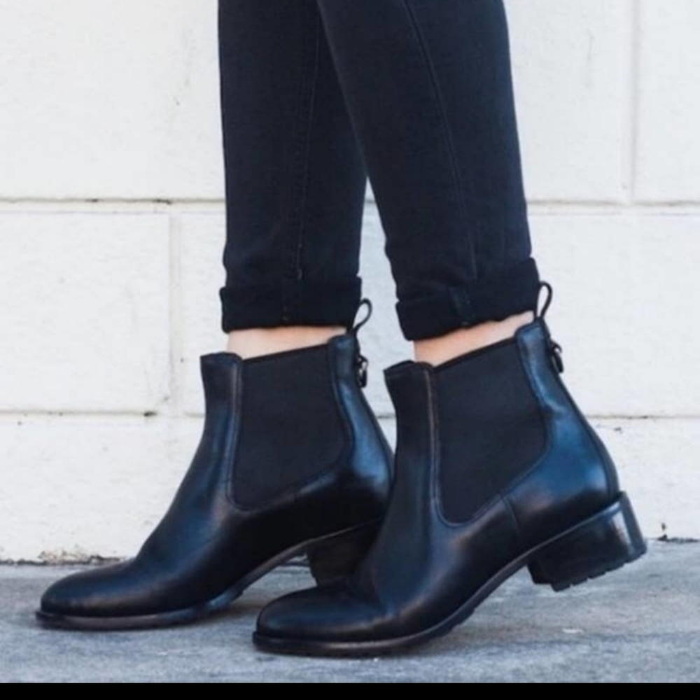 COLE HAAN Waterproof Newburg Leather Chelsea Boots